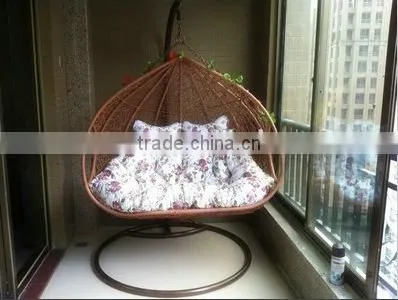 Outdoor PE Rattan Double hanging chair