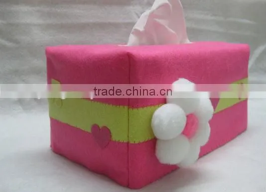 2017 hot new products alibaba website china supplier wholesale eco-friendly felt dinner napkin box facial mini tissue box