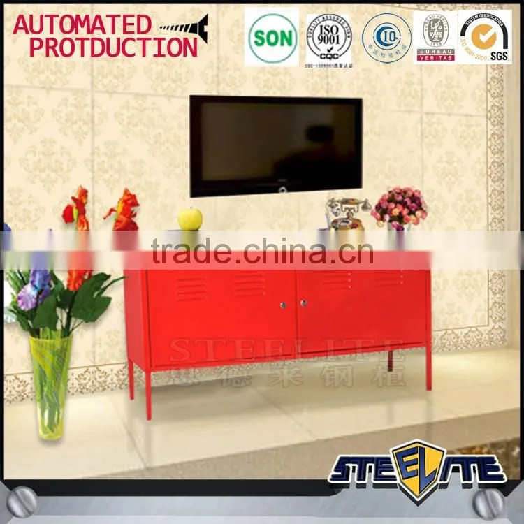 Latest modern tv cabinet fair price furniture wardrobe metal locker with showcase
