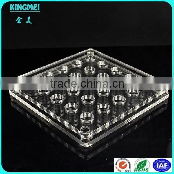Black Round Acrylic Electronic Cigarette Display Rack Lucite E Cigarette Display Stand