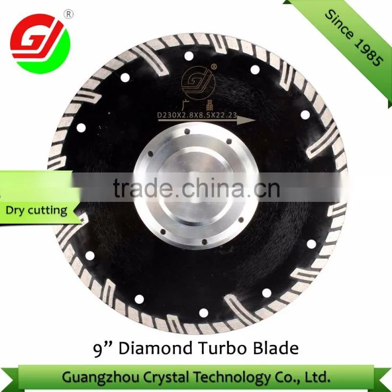 turbo type protective tooth diamond saw blade for granite/ 230mm diamond blade for stone/ diamond tool manufacturer