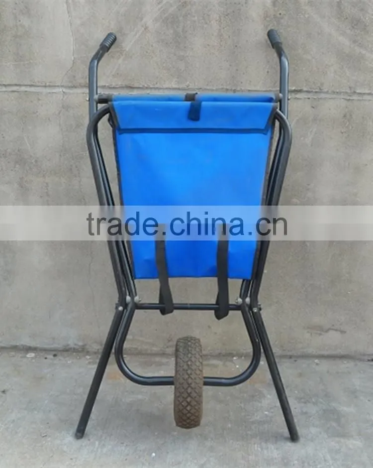 2016 hot selling folding fabric wheelbarrow used for lightweight stuff