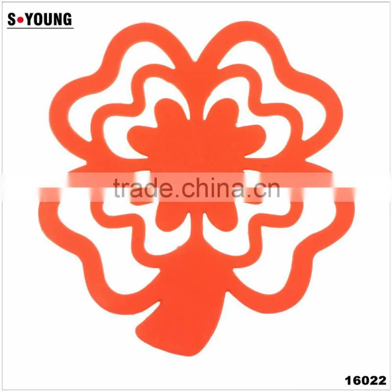 16021 heart shape silicone high temperature heat insulation mat kitchenwares silicone mat flexible silicone heating mat