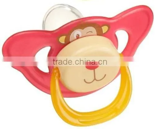 Funny bpa free charming silicone baby pacifier/soother