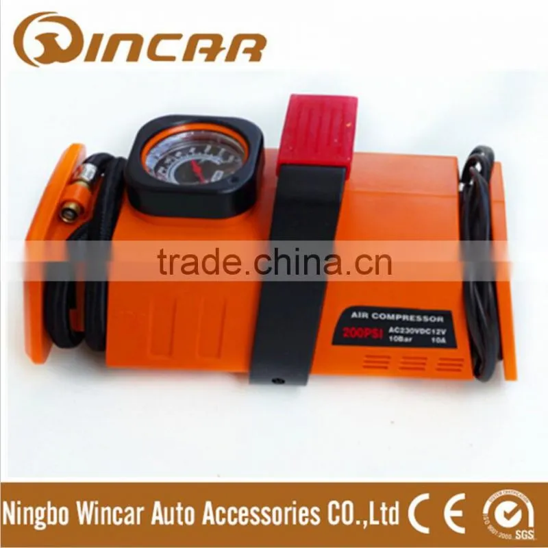 AC230V DC12V 10 bar plastic air compressor tire inflators