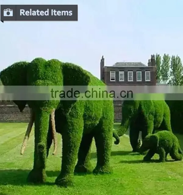 Artificial green grass marshroom sculpture plant topiary for garden landscaping ornamental decoration