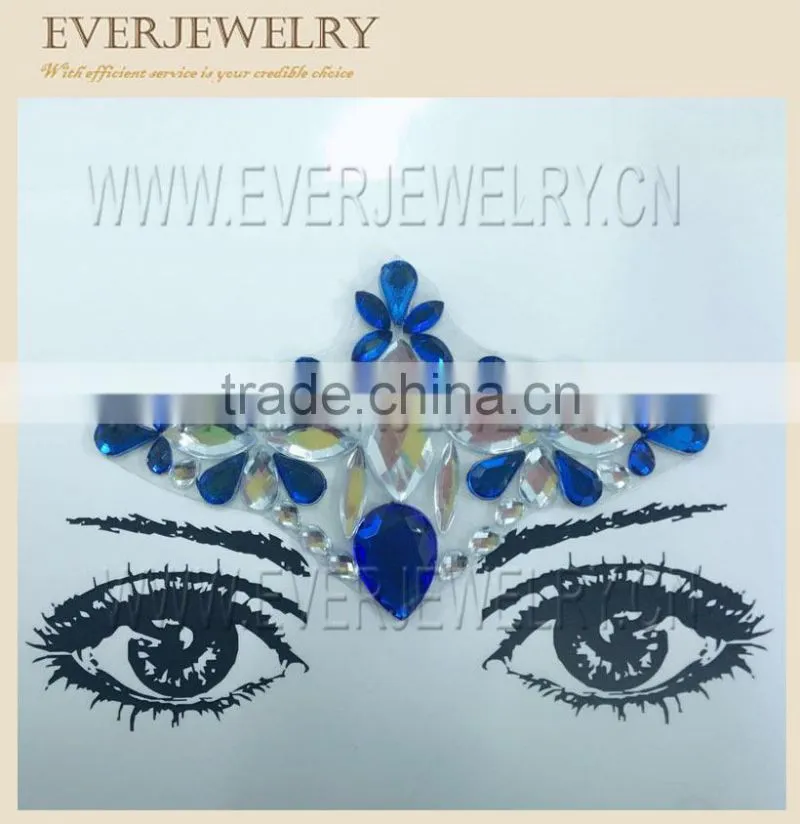 Newest holiday temporary tattoo festival face Jewels
