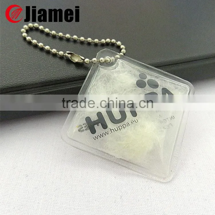 Durable custom logo PVC/tpu inflatable label fill with down feather