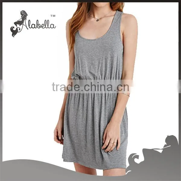 racer back modern mini sleeveless dress 2015 for fitness wear women