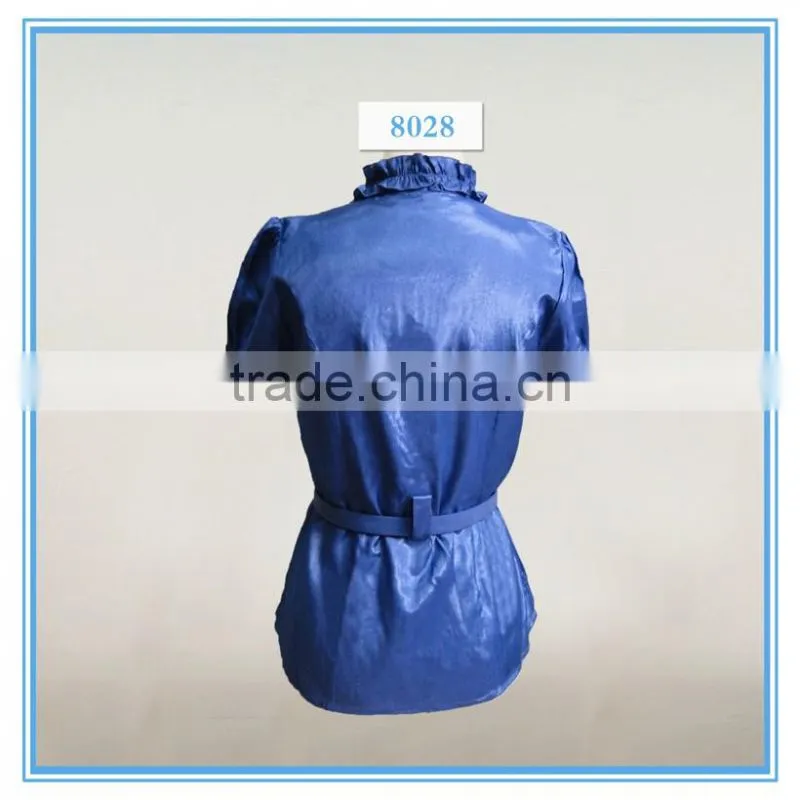 images of ladies casual tops for sport collar women shirt front open blouse with belt