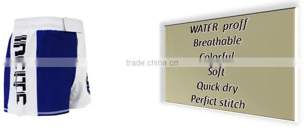 BLUE AND WHITE PRINTED MMA SHORTS WITH HIGH QUALITY AND FASHION DESIGN