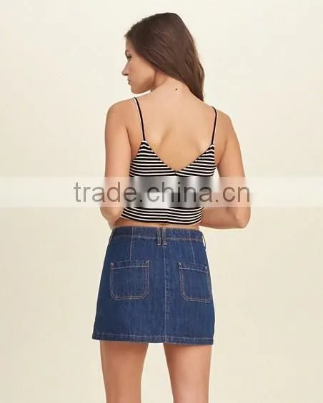 Fashion sexy stripe condole top suitable for women