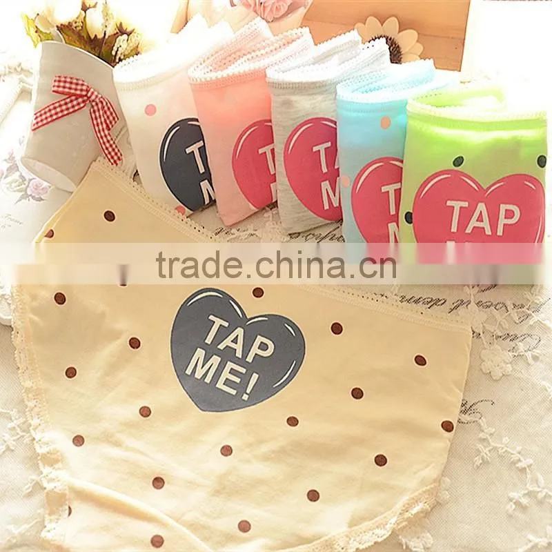 Teen Girls cotton colorful underwear women lace panties high quality cotton underpants E16