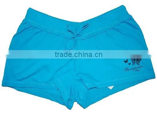 women's red sport short pants with logo