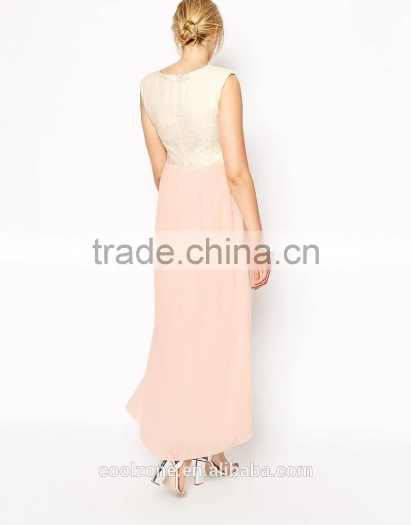 Fully lined little Mistress chiffon maxi dress for maternity dress 2015
