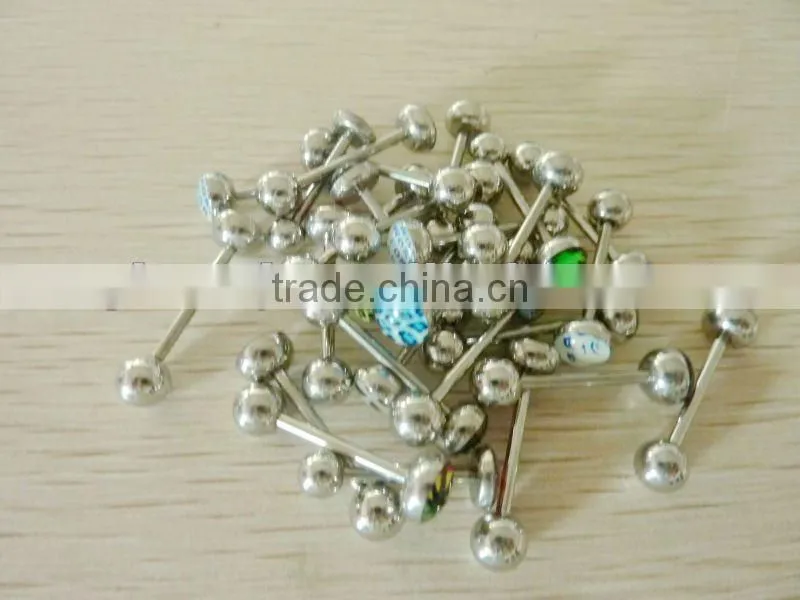 The New Style 316l Stainless Steel logo tongue ring