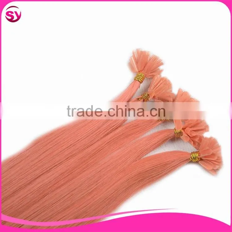 100% Keratin Fusion Italian Hair Extensions Various Colors Factory Wholoesale U Tip Italian Human Hair