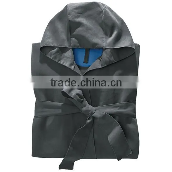 Solid Color Microfiber Bathrobe