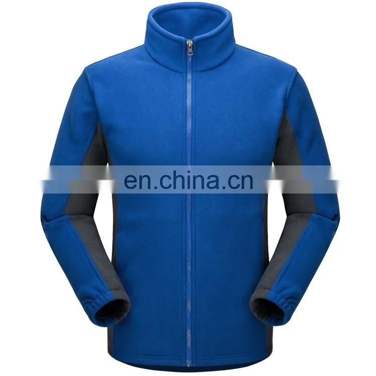 Men's 100%polyester cardigan polar fleece jacket