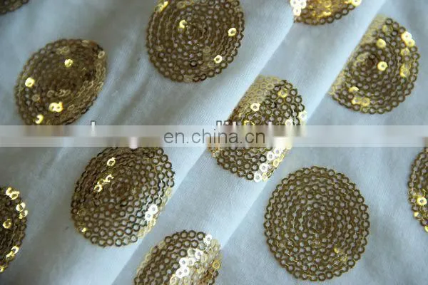 Knit Circle Sequins Embroidery
