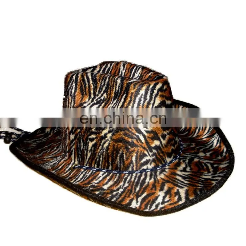 MCH-2094 Party Carnival cheap adult stripes floppy hat wide brim fedora hat