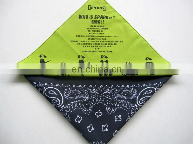 2014 21*21 Inches cotton Square Bandana/Multiscarf Supplier