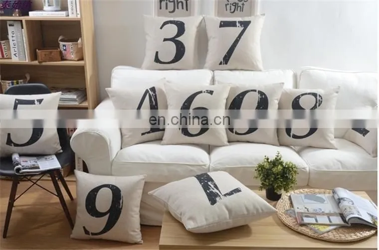 Cute Words Square 100% Polyester Custom Extra Large Linen Cushion Covers