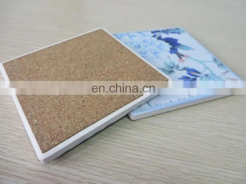 Hot sale cheap custom high-quality white water absorbent ceramic coaster