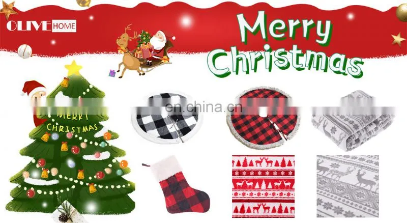 Wholesale Personalized Plush Fleece Christmas Decorations Stocking