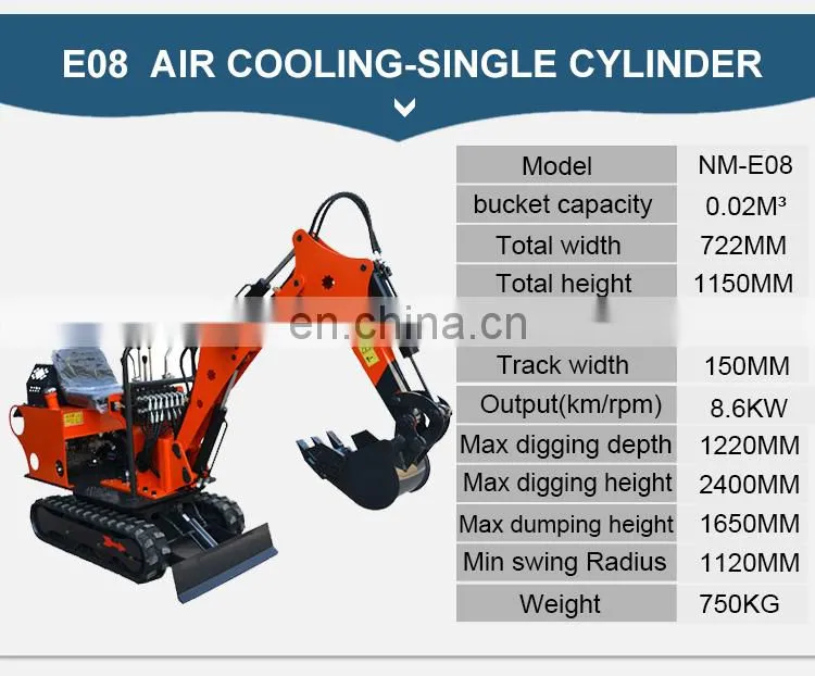0.8-3.5t crawler digger machine mini excavator for garden trench tree digger foundation
