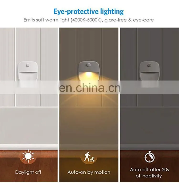 Motion sensor light, cordless battery powered LED night light, stair magnet wall light