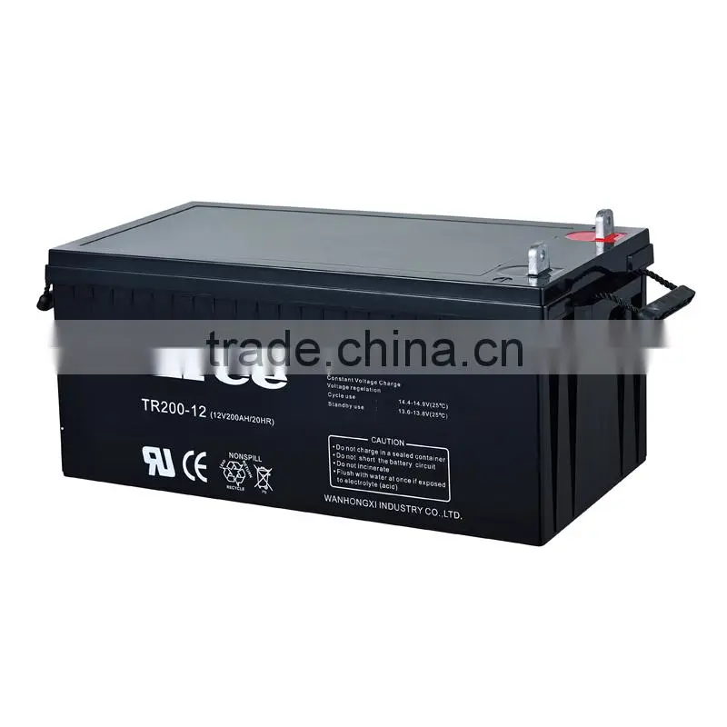 3 years warranty 12v 200ah agm battery sla solar battery 200a