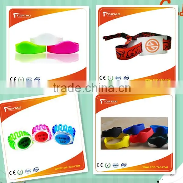2014 13.56MHz Silicone RFID Wristband RFID bracelet with soft printing