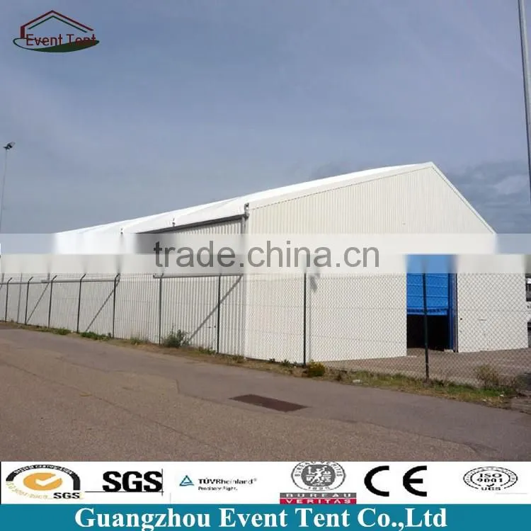 waterproof anti-uv unusal curve tent aluminum warehouse tent for industrial