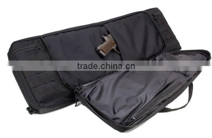36 Double Rifle Case - 36" Padded Long Gun Case & Rifle Storage Backpack With Molle Pouches, Integrated Pistol Cases