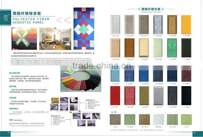polyester Interior Decorative Sound Absorbing Panel