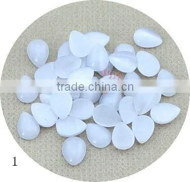 6mm*8mm Water drop shape Cat's Eye Stone mixed color wholesale