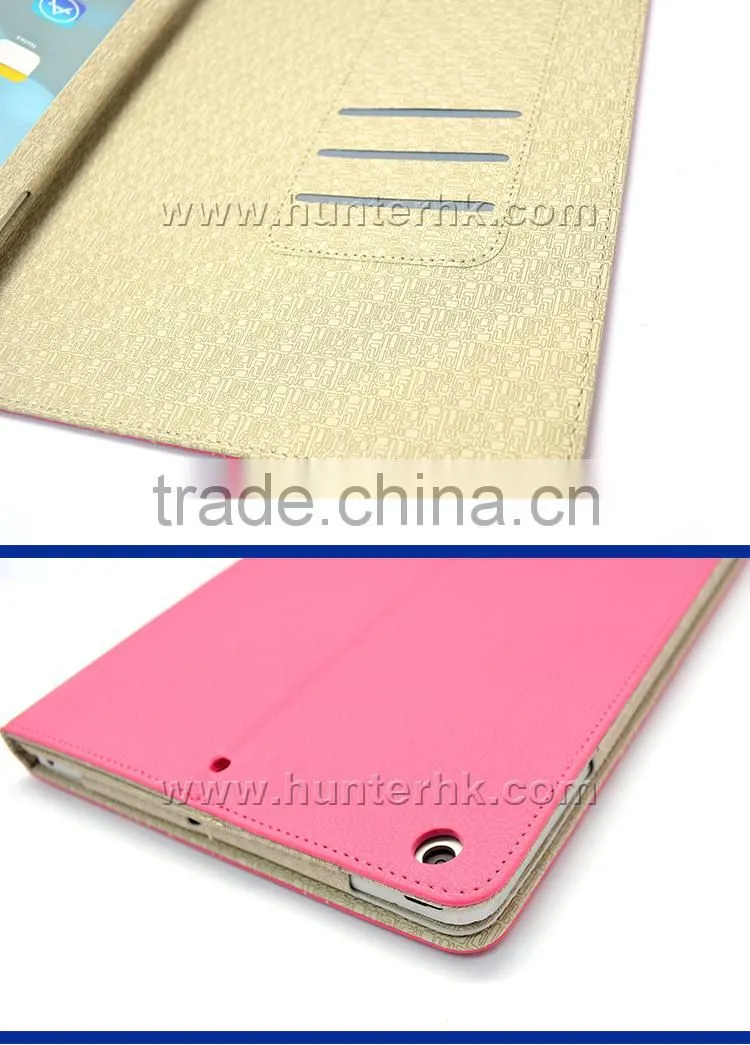 Hot Pink Embossed Flowers Tablet Case For iPad Pro