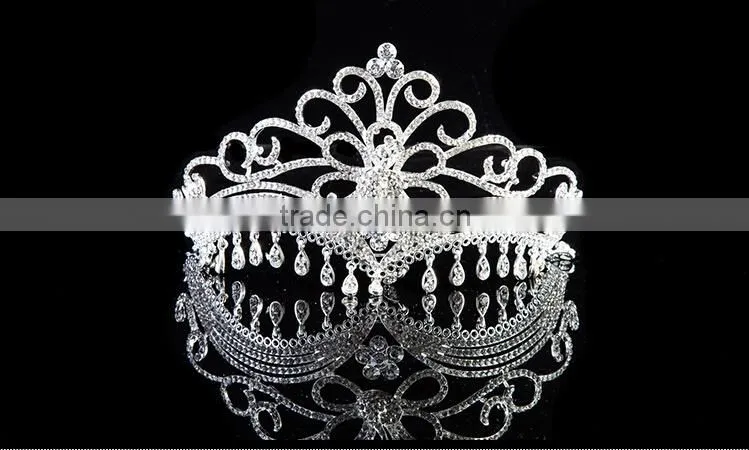 New designs jewelry big pageant crowns for sale diamond hair accessories