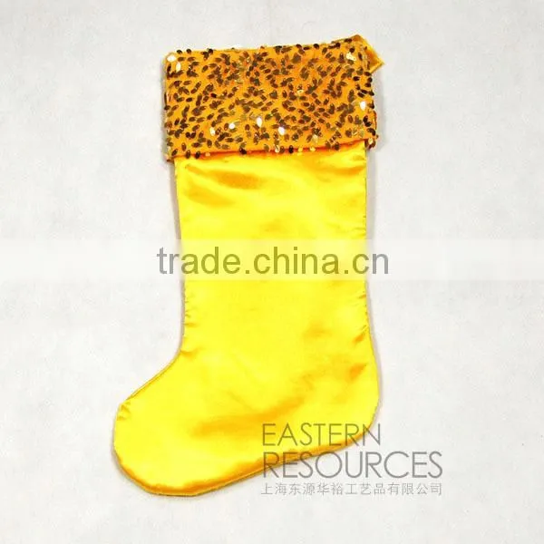 Satin Christmas Stocking with Sequin