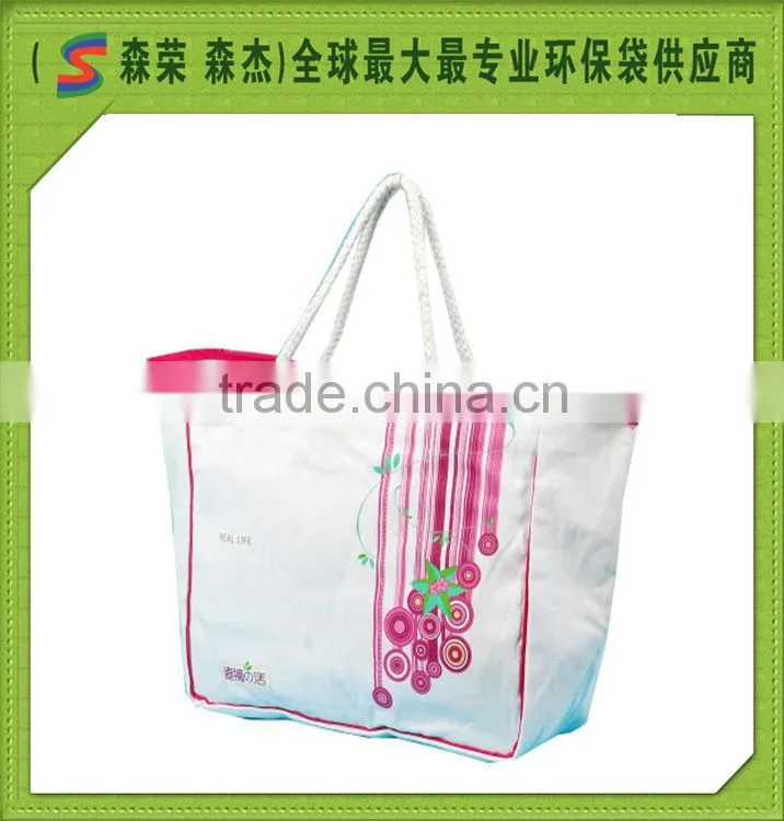 Durable fashion foldable Recylce Canvas/PP non-woven shopping bag