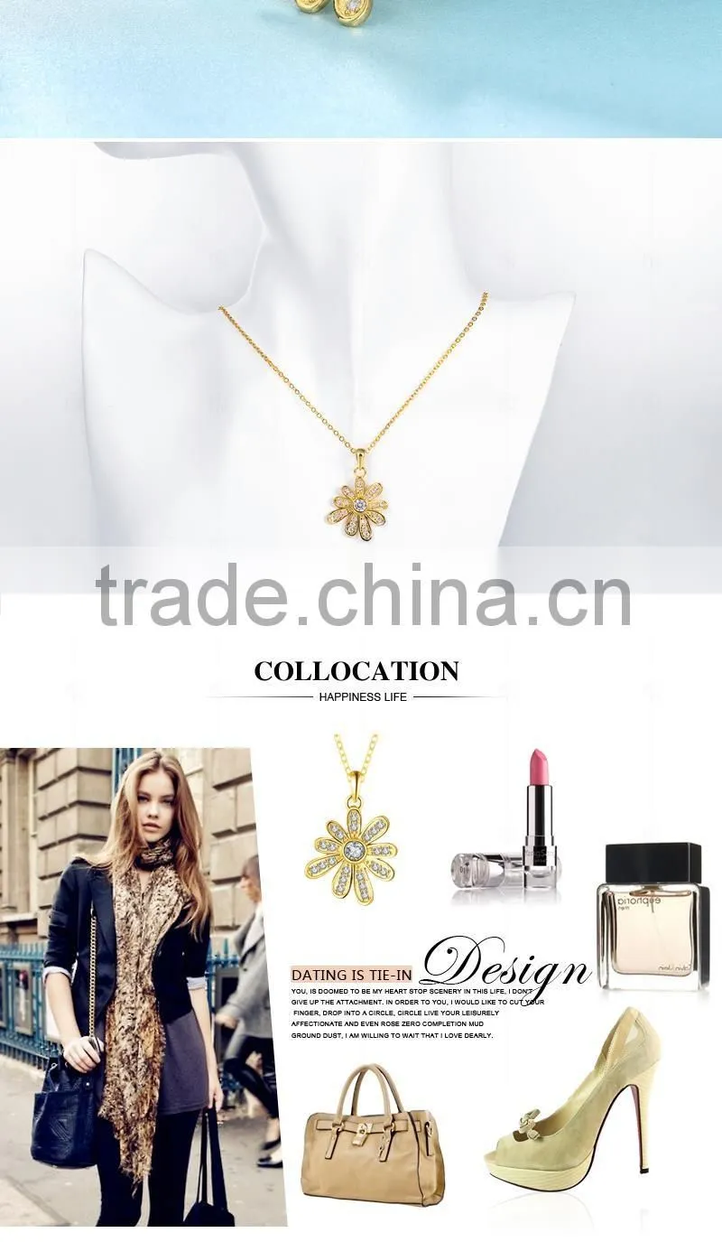 yellow golden jewelry necklace,zircon necklace for women,lady necklaces