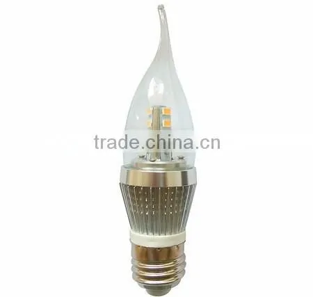 Good quality white/warm white AC85V-265V e12 b22 tail light led candle bulb