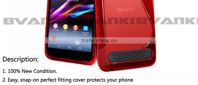 for sony xperia e1 tpu case, tpu case for sony xperia e1,Mobile Phone S Line TPU Gel Back Cover for Sony Xperia E1