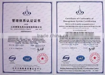 Cr15Ni60 Nichrome Alloy Eletrothermal Coil Strip,Sable Resistance for Heating Element