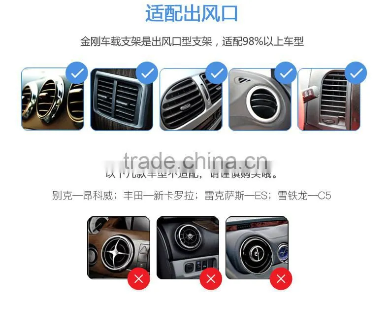 ROCK Car Mount Air Vent Phone Holder For iPhone 6s 6Plus Samsung Holder Stand Fashion Stents Mount MT-5681