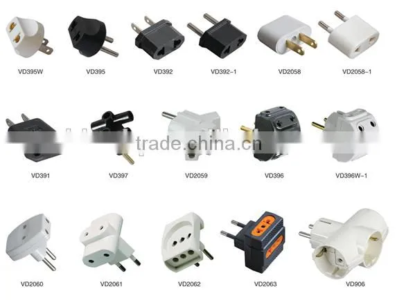 2 Round Pin Electrical Plug Adapter VD2060