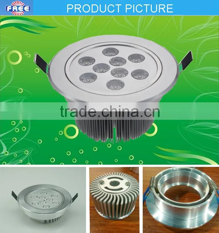 LED ceiling light fixture,aluminum die casting,9w,round,China manufacturing