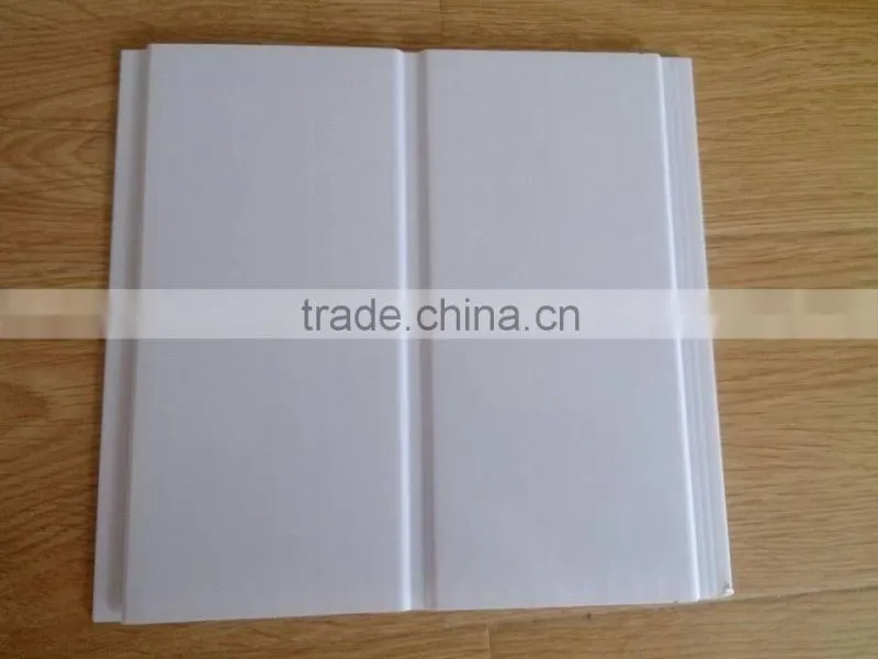 flat gold line silver line middle groove glossy white pvc ceiling panel