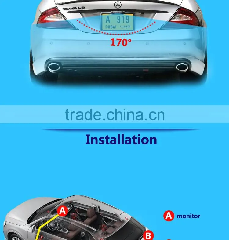 Hot sale factory price car license plate no blind angle camera for Middle East